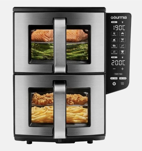 Gourmia dual basket air - basket, fryer