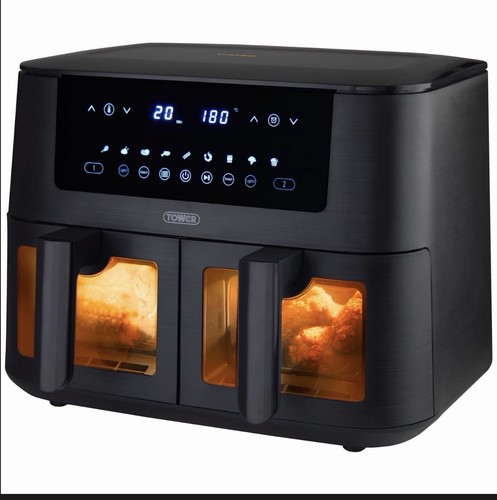 Tower vizion dual air fryer - dual,