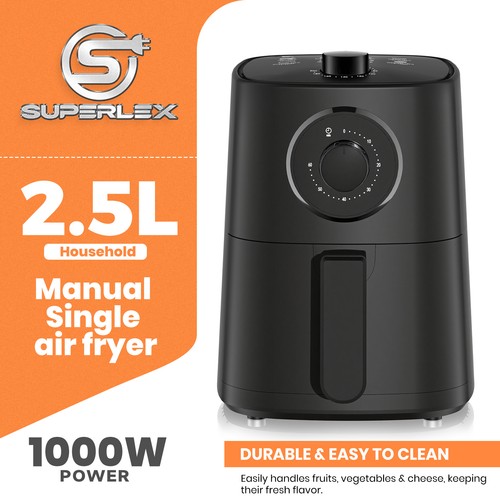 Superlex manual air fryer - superlex, 2.5l